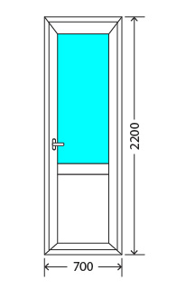 Балконный блок: дверь Exprof XS-358 32мм Рошаль