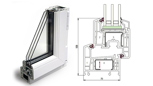 Балконный блок 1500 x 2200 - REHAU Delight-Design 40 мм Рошаль