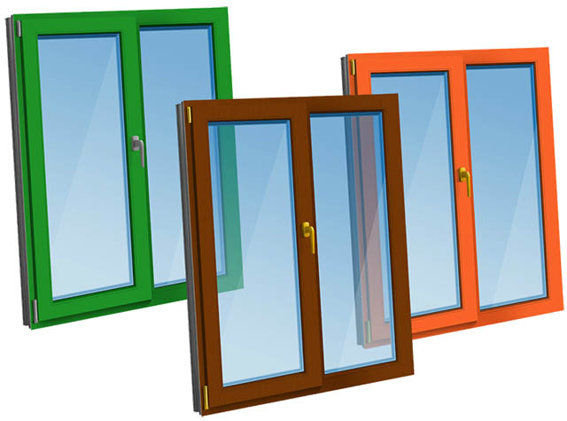 Цветные пластиковые окна - коричневые, серые по доступной цене фото Рошаль