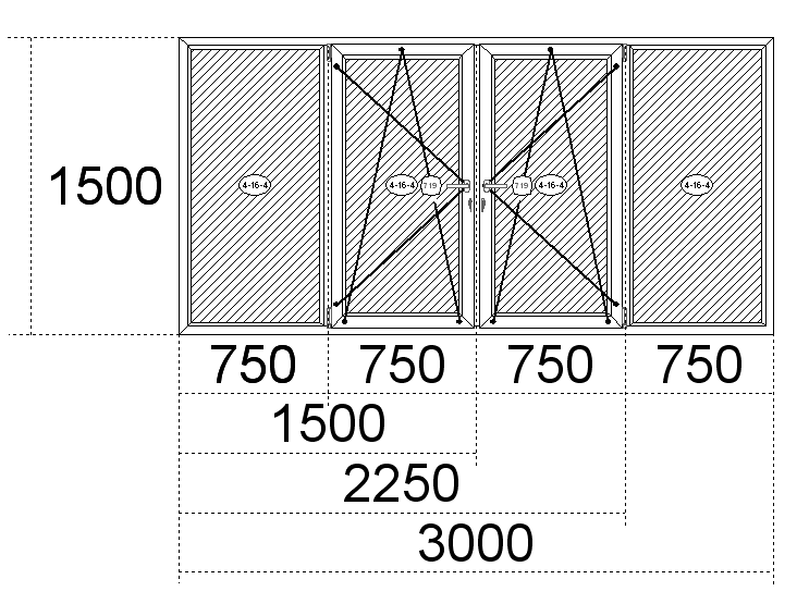 Стандартные окна ПВХ: размеры - высота и ширина Рошаль